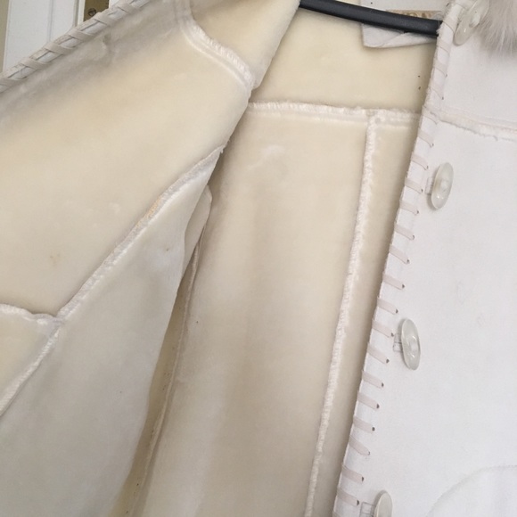 Wilson leather 3/4 length suede/shearling coat - Picture 4 of 8